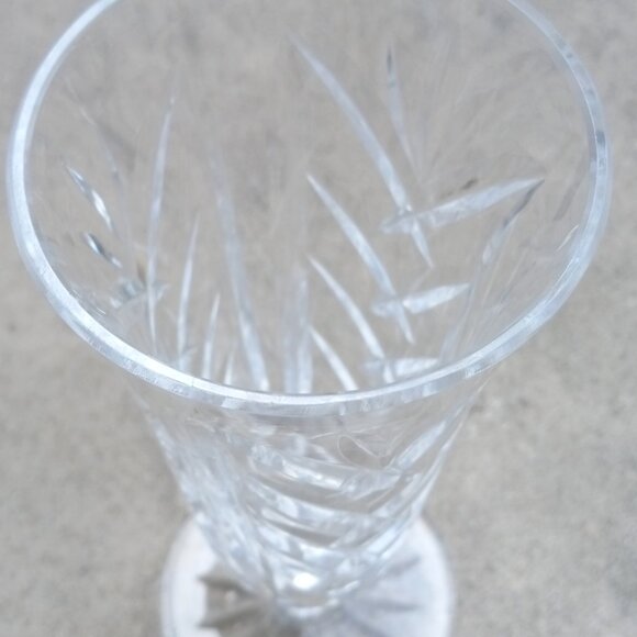 Waterford Crystal Kilbarry Flared Fluted Footed Bud Vase 7" - Picture 9 of 12